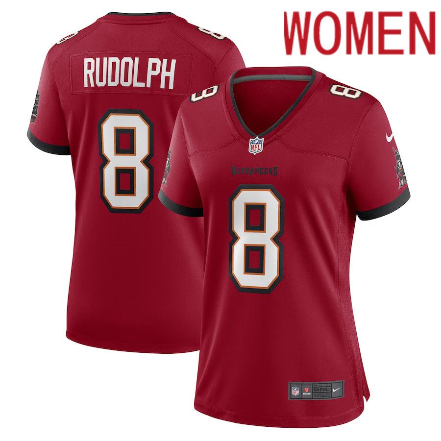 Women Tampa Bay Buccaneers #8 Kyle Rudolph Nike Red Game Player NFL Jersey->women nfl jersey->Women Jersey